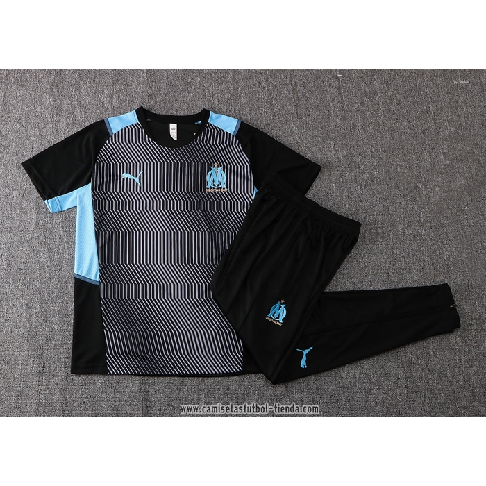 Chandal del Olympique Marsella 2021 2022 Manga Corta Negro